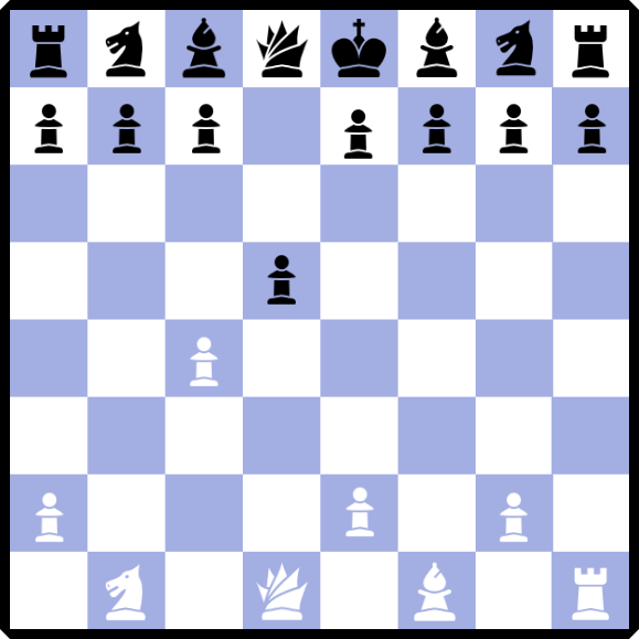 Image of the declined varation of the queen's gambit chess opening